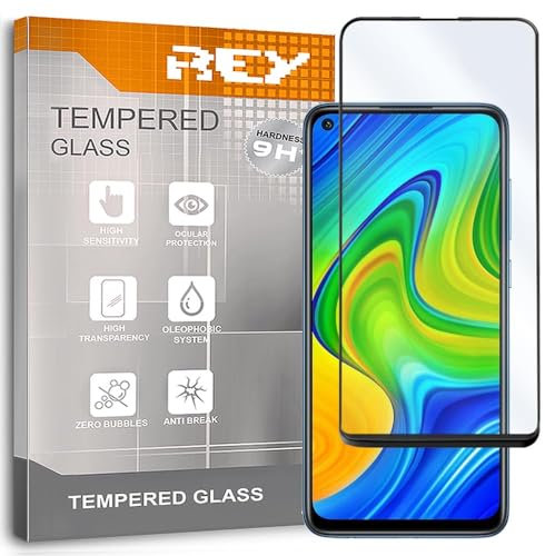 Protector de Pantalla Curvo para XIAOMI REDMI Note 9S - Note 9 Pro MAX - Note 9 Pro - Note 9 Pro 5G - Poco X3 NFC - Poco X3 Pro, Negro, Cristal Vidrio Templado Premium, 3D / 4D / 5D