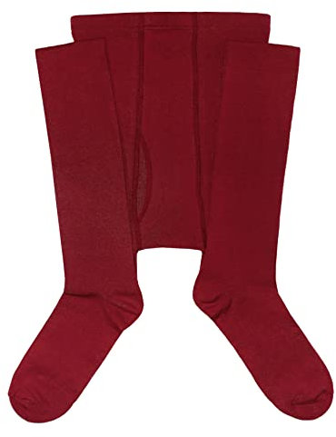 Weri Spezials Herrenstrumpfhose mit Eingrif in mehreren tollen Farben (50-52, Weinrot)