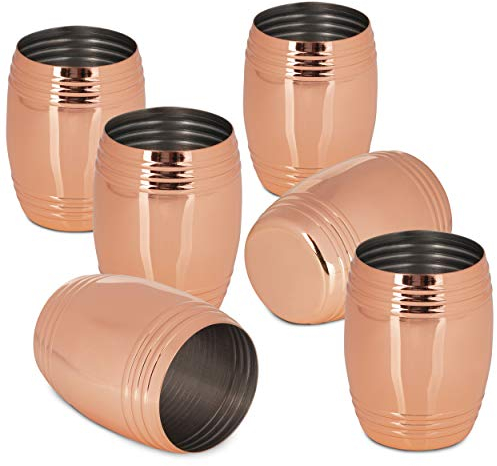 ONVAYA® Moscow Mule Becher Geschenk Set | Kupferbecher für Cocktails | Pinchen | Kupfertassen | Komplettset Gin Mule | Munich Mule (Pinnchen)