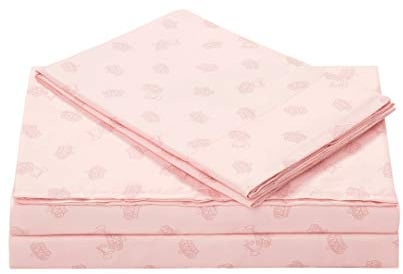 Juicy Couture Bettlaken-Set | JC Crown Design Bettlaken | Bettwäsche für Doppelbetten | 3-teiliges Set Spannbetttuch, Bettlaken und Kissenbezug | Tiefe Taschen, knitterarm und fusselfrei | Rosa