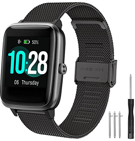 YHC Correas para ID205L Correa,Pulsera de Metal Compatible con ID205S ID205G ID205U