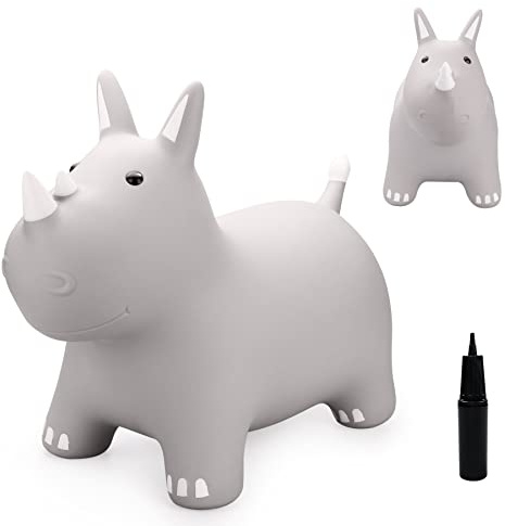 PlayZap Bouncy Horse Hopper, Bouncy Animals Hopper for Toddlers, Inflatable Jumping Ride on Bouncer, Kids Hopping Toys for 18M 2 3 Years Old Kids Boys Girls Gifts