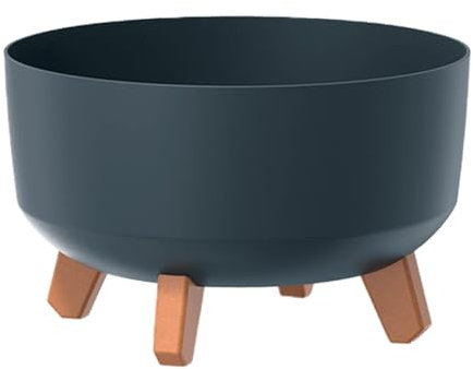 Pot de fleurs bas 6,8L avec pieds amovibles et insert 285 mm, anthracite