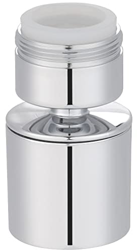 Hibbent Tap Aerator, Dual Function, 2-Flow Bathroom Tap Aerator,2 Sprayer with Soft Bubble Stream, Strong Sprayer, Water Saver, 24mm Male Thread, Chrome