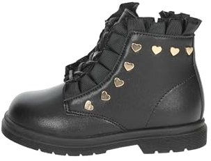 CULT - Stivaletto bambina nero rouches borchie cuore - 21