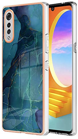 TIANYUE Hülle für LG Velvet 4G/5G/G9 Velvet, Ultra dünn Weich TPU Silikon Handyhülle Schutzhülle für LG Velvet 4G/5G/G9 Velvet-Grün