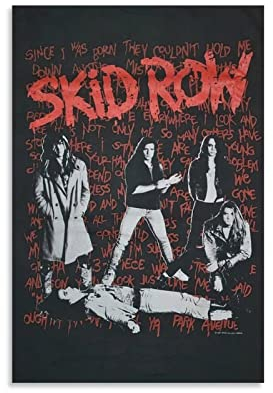 XINGSHANG Skid Row Poster Rockband Poster Musik Poster Wandkunst Poster Drucke Heimdekoration Bild Leinwand Malerei Poster 50 x 75 cm