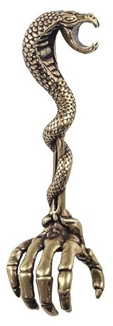 Accrol Reines Kupfer Zigarettenspitze Drachen Schlange Ring, Finger Zigarettenspitze Ring Tragbar (Color : Snake)