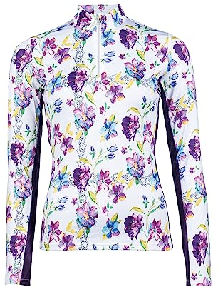 HKM Flower Gamaschen Weiß/Lila S
