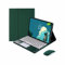 CLALOC Custodia Tastiera per Xiaomi Tab Pad 5/5Pro Mi Pad 6 /6Pro 2022/2023 11Inch con Mouse, Tastiera QWERTY, Touchpad Multifunzione, Magnetico Staccabile Senza Fili Bluetooth,Dark Green,Pad 5