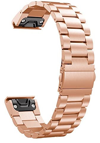 IOTUP 20 22 26 mm Edelstahl-Armband für Garmin Fenix 7 7S 7X 6 6X Pro 5 5X Plus MK2 Uhrenarmband QuickFit Metallarmband Correa, 20mm Fenix 7S, Achat