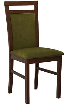 Mirjan24 Esszimmerstuhl Figaro V, B:43 x H:93 x T:50 cm, Rahmen aus Buchenholz Gepolsterte Sitzfläche aus Stoff Stuhl für Arbeitszimmer Esszimmer Küchenstuhl Wohnzimmerstuhl (Nuss/Zetta 297)