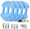 Mukkela 4 Pack Triple Action Cat Water Fountain Filters for 2L/2.5L/3L/4L Dog Water Bowl, Activated Carbon Replacement Filter, Compatible with 4L Dog Bowl with Slow Feeder Mat