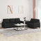 ZEYUAN 2-TLG. Sofagarnitur mit Kissen Schwarz Kunstleder, Sofa Mit Relaxfunktion, Couchgarnitur, Wohnzimmer Sofa, Couch, Sofa Set 3201418