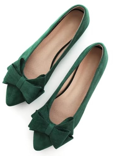 Slduv7 Damen Schneestiefel mit Fellfutter und Knöpfen | Bequeme Ballerinas mit spitzem Zehenbereich für Damen, weiches Wildleder, zum Fahren und Spazierengehen