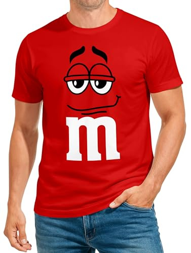 MoonWorks® Herren T-Shirt Fasching Karneval M Aufdruck Gruppenkostüm Verkleidung Last Minute Faschingskostüme Männer Funshirt