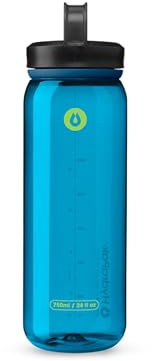 Hydrapak RECON - Borraccia d'Acqua in Plastica Riciclata al 50%, Eco-Friendly e Senza BPA, Tappo a Vite a Flusso Regolare, Facile da Trasportare (750 ml, Blu)