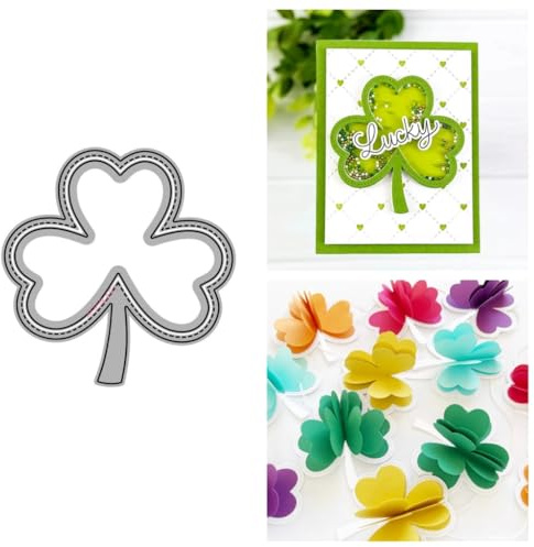 Sredwtk Klee Stanzschablonen Frühlingsblumen Metall Prägeschablonen Stanzformen Schneiden für DIY Karte Sammelalbum Scrapbooking Fotoalbum Deko Cutting Dies