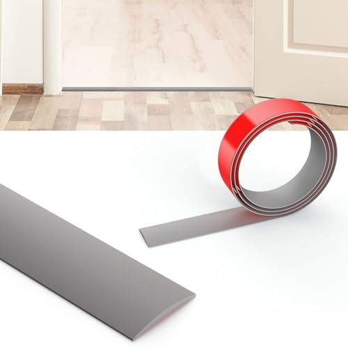 Flintronic 1.2M Laminate Flooring Threshold Transition Strip, 4CM PVC Floor Divider Strip Transition Strip, Self Adhesive Threshold Strip, Door Strip Threshold Bars for Joining Floor Gaps,Carpet,Tiles