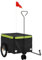 vidaXL Rimorchio da Bici Nero e Verde 30 kg in Ferro
