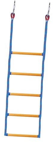 harayaa Five Steps Boat Rope Ladder, Marine Boarding Rope Ladder Durable Swim Ladder, Outdoor Climbing, Rope Ladder for Kayak Sailboat