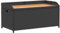 Tidyard Gartenbank mit Stauraum Parkbank Sitzbank Gartenmöbel Balkonbank Bank für Balkon Terrasse & Garten, Garten Aufbewahrungsbank Sofa Couch Liege,Schwarz 100x50x52 cm Poly Rattan Akazienholz