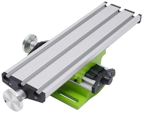 Loohacp Multifunktionswerkbank,Arbeitstisch für Fräsmaschinen, Kreuzschlittentisch,Präzise Aluminium-Werkbank mit Schwalbenschwanznuten,Frästisch, Bohrtisch,Schlittentisch für Verbundbohrungen