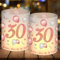 12 Windlicht Tischdeko 30 Geburtstag, Tischdekoration 30. Geburtstag Mädchen, Rosegold 30 Geburtstag Deko Mädchen, Schön DASS Du Da Bist, Geeignet für Teelichter oder Kerzen, Happy Birthday Tischdeko