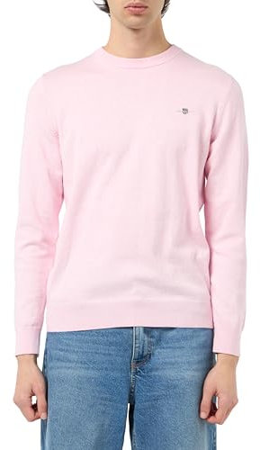 GANT Herren Classic Cotton C-Neck Pullover, Light PINK Melange, XXL