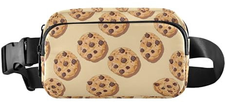 Bauchtasche mit Cookies-Aufdruck, für Damen und Herren, mit verstellbarem Riemen, Gürteltasche für Reisen, Workout, Wandern, mehrfarbig, Einheitsgröße