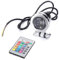 IGTOPS Teichbeleuchtung Unterwasser, 10W 12V RGB LED Licht IP67 Wasserdicht Gartenteich Lampe Fisch Teichlampe mit Fernbedienung (silber, ohne Stecker)