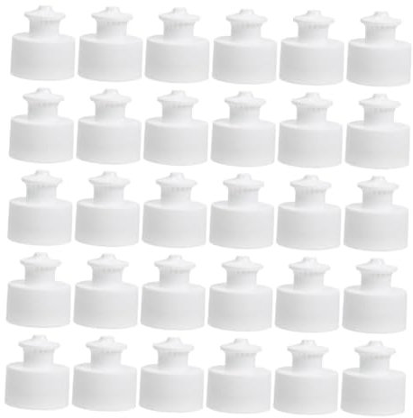 POPETPOP 30pcs Sports Water Bottle Cap Hydrate Shaker Soda Leak Drink Replacement Cap for Bottle Lotion Bottle Pressing Cap Hydro Water Filter Pitcher Gel Clear Bottles Caps Plastic White