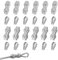 pangdapengpeng 24 Pièces Serre Cable Inox, 12 Pinces de Câble Duplex Clips M4 & Cosse Coeur M4 pour Cable Acier, Cordes à Linge, Accessoires de Store (M4)