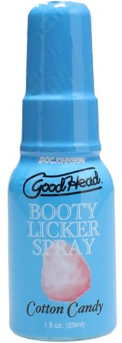 GoodHead Booty Licker Spray – 1 fl. oz., Sugar-Free, Vegan, Body-Safe Anal Play Enhancer (Cotton Candy)