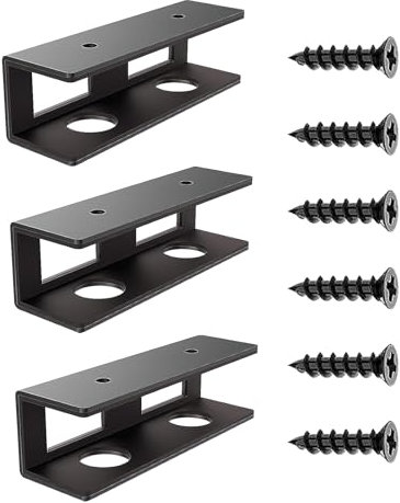 Gitekain Under Desk Laptop Mount, Stainless Steel Non-Slip Holder, Reusable Side Organizer, Adjustable Laptop Storage Bracket, Space Saving Stand for Work Setup and Workplace