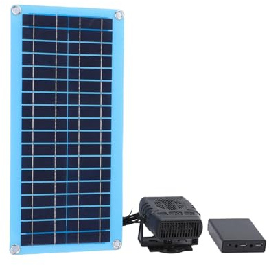 Jectse Chauffage à énergie Solaire avec Panneau Solaire Monocristallin 30 W, Compact et Portable, Réglages D'air Chaud pour Poulailler et Animalerie, Plastique Blanc, Lot de 1