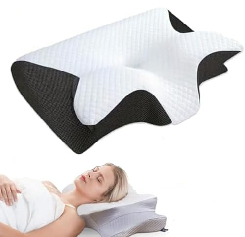 Generisch Orthopädisches Schlafapnoe Kissen in Schmetterlingsform zur Unterstützung des Nackens (Schwarz)