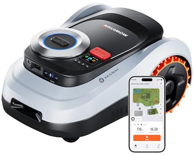 Segway Navimow i208 LiDAR Robot Tagliaerba Senza Filo Perimetrale per 800m² con Garage M + 4 set di lame, Pendenze del 45%, LiDAR a stato solido + Vision, 4G integrato (Spedito separatamente)