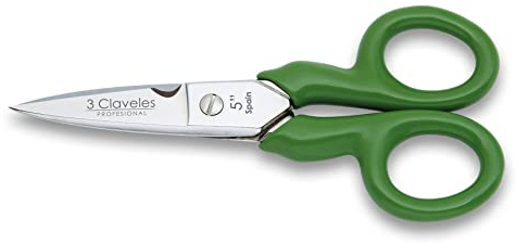 3 Claveles 152 Tijeras Electricistas Clásica, Aislante, Acero de Carbono-(12,5 cm, 5) Verde