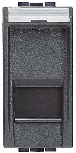 BTicino L4279C6 RJ45 Livinglight Anthracite Category 6 UTP Data Connector, Pack of 1