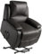 ECODE® Fauteuil releveur électrique, Fauteuil Relax électrique, avec Fonction Massage et Chaleur, Inclinaison réglable, Relaxant avec Repose-Pied, Télécommandes, Cuir, 9 programmes, Marron