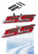 yoaoo-oem ® 1 x OEM SS Emblem Gitter + Aufkleber Badge 3D für Camaro Chevrolet GM Serie vorne Chrom rot