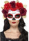 Smiffys Masque pour les yeux, roses, Jour des morts, Rouge