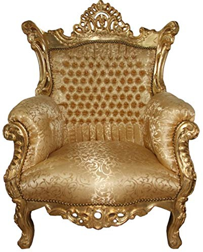 Casa Padrino Barock Sessel Al Capone Gold - Antik Stil Wohnzimmer Sessel