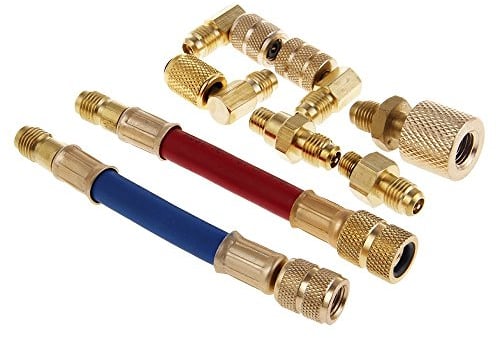 WeFoonLo Klimaanlage Kühlung R134A R12 Konvertieren Adapter Auto AC Steckverbinder Schlauch Set Kit