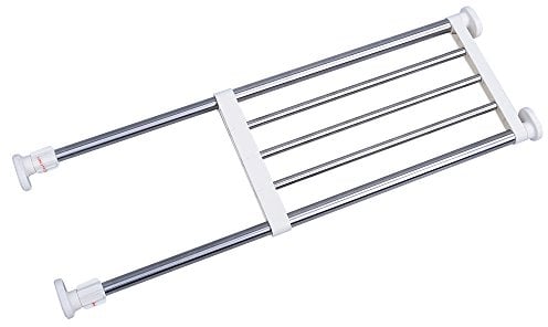 BAOYOUNI DIY Einstellbare Schrank Regal Lagerregal Aufbewahren Zahnstange Heavy Duty Edelstahl Organizer Erweiterbar Regalteiler für Badezimmer Küchenschrank Kleiderschrank