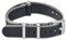 VINBAND NBAND Unisex ZULU Nylon Uhrenarmband mit Edelstahl Silberne Schnalle 20mm Schwarz Grau
