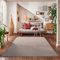 Carpettex Wohnzimmer Teppich Modern Design 80 x 250 cm - Kurzflor Küchenläufer Flur Beige - Waschbar Extra Weich Flauschig - Bettvorleger Schlafzimmer