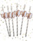 Alandra Party STRAW-40 40th Birthday Straws Cream & Rose Gold Metallic, Pack of 6
