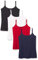 Amazon Essentials Camisola Entallada Mujer, Pack de 4, Azul Marino/Blanco/Negro/Rojo, XXL